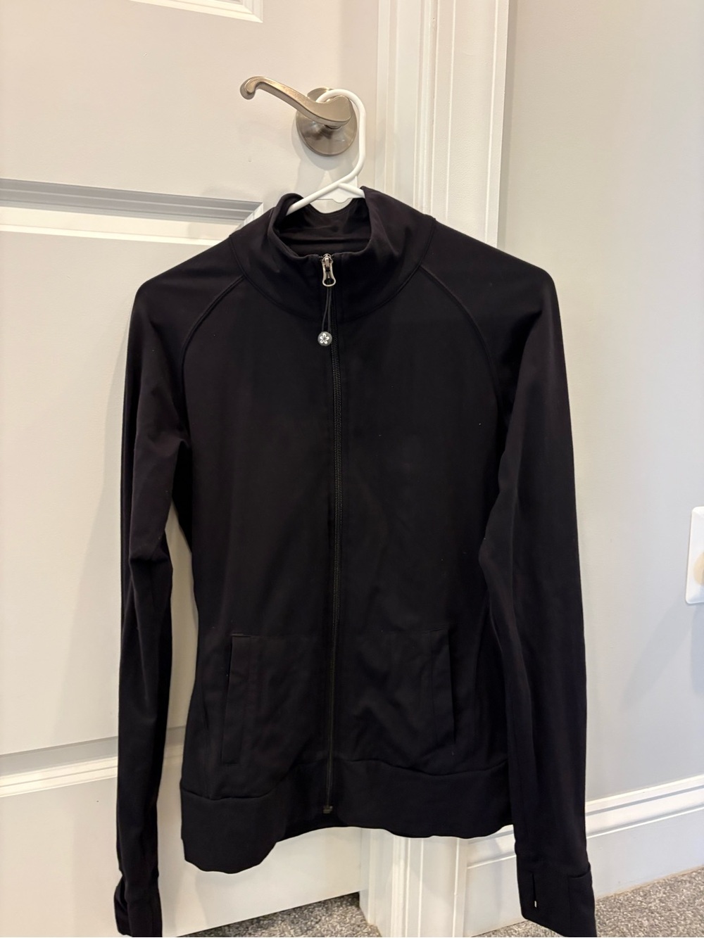 Black Full-Zip Women's Athletic Jacket
